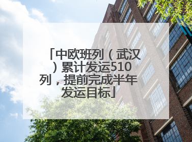 中欧班列（武汉）累计发运510列，提前完成半年发运目标